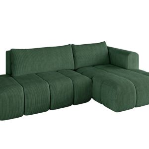 Narożnik prawostronny z funkcją spania CLOUD-L 280x185x90 cm Zielony 726630 Narożnik prawostronny z funkcją spania CLOUD-L 280x185x90 cm Zielony 726630