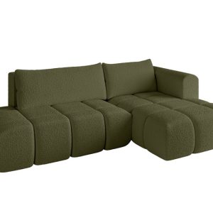 Narożnik prawostronny z funkcją spania CLOUD-L 280x185x90 cm Zielony 725084 Narożnik prawostronny z funkcją spania CLOUD-L 280x185x90 cm Zielony 725084