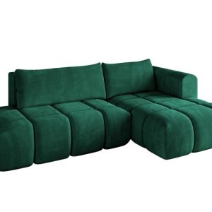 Narożnik prawostronny z funkcją spania CLOUD-L-280x185x90cm Ciemnozielony 725172 Narożnik prawostronny z funkcją spania CLOUD-L-280x185x90cm Ciemnozielony 725172