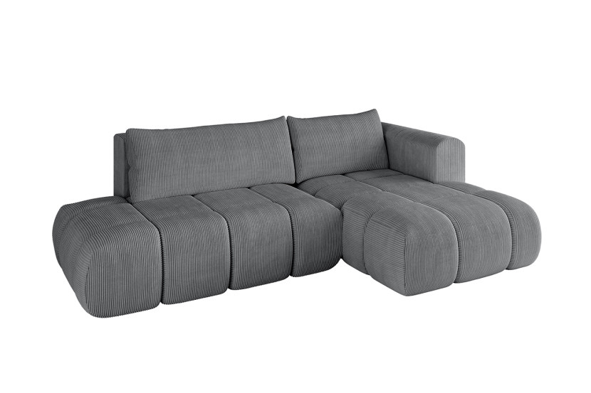 Narożnik prawostronny z funkcją spania CLOUD-L- 280x185x90cm Ciemny szary 726629