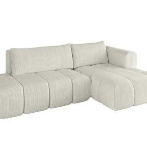 Narożnik prawostronny z funkcją spania CLOUD-L 280x185x90cm Kremowy 726612 Narożnik prawostronny z funkcją spania CLOUD-L 280x185x90cm Kremowy 726612