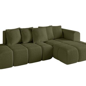 Narożnik prawostronny z funkcją spania CLOUD-L-v1 280x185x90 cm Zielony 725072 Narożnik prawostronny z funkcją spania CLOUD-L-v1 280x185x90 cm Zielony 725072