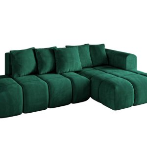 Narożnik prawostronny z funkcją spania CLOUD-L-v1 280x185x90cm Zielony 725133 Narożnik prawostronny z funkcją spania CLOUD-L-v1 280x185x90cm Zielony 725133