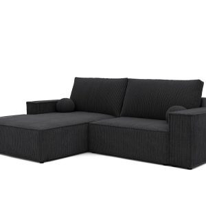 Narożnik prawy z funkcją spania Hugo – czarny 704175 Narożnik prawy z funkcją spania Hugo – czarny 704175