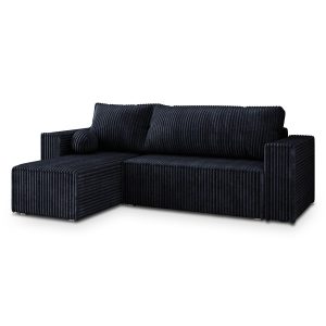 NAROŻNIK RAVELO T z funkcją spania Czarny 649963 NAROŻNIK RAVELO T z funkcją spania Czarny 649963
