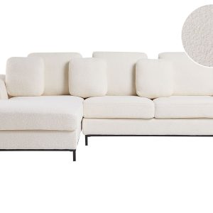 Narożnik rogówka tapicerowana boucle biały 413050 Narożnik rogówka tapicerowana boucle biały 413050