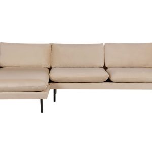 Narożnik rogówka welurowy beżowy 312675 Narożnik rogówka welurowy beżowy 312675