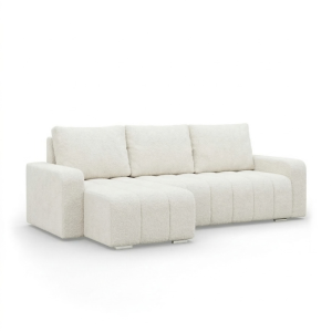 Narożnik rozkładany 1 pojemnik luksusowy stylowy Kremowy bouclé 656890 Narożnik rozkładany 1 pojemnik luksusowy stylowy Kremowy bouclé 656890