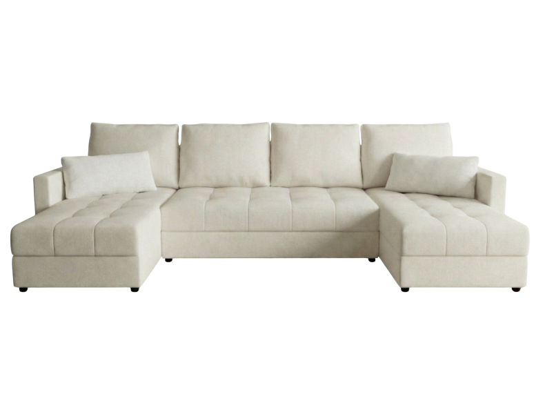 Narożnik Rozkładany Krem 287x140 + Siedzisko Pianka T30 + Bonell LUCIA 873639