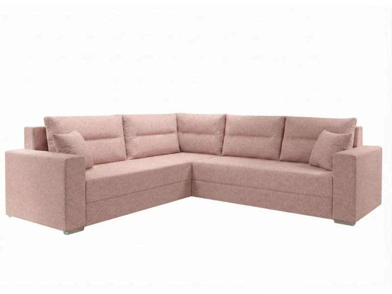 Narożnik Rozkładany Róż 223x208 + Siedzisko Pianka T25 - GRANDE 937636