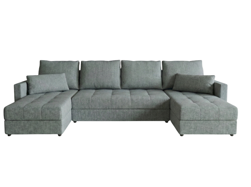 Narożnik Rozkładany Szary 287x140 + Siedzisko Pianka T30 + Bonell LUCIA 873645