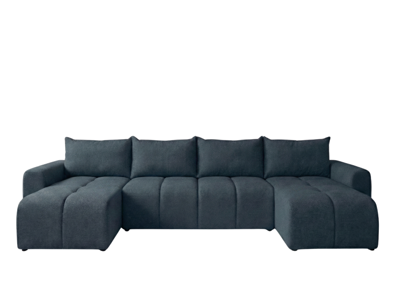 Narożnik Rozkładany U Granat 318x149 Siedzisko Pianka T30 + Falista MARTIN 873715