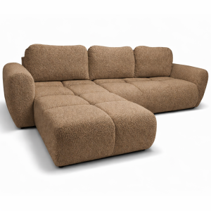 Narożnik rozkładany z funkcją spania Agnello Lewy Cappuccino rogówka Boucle 1059214 Narożnik rozkładany z funkcją spania Agnello Lewy Cappuccino rogówka Boucle 1059214