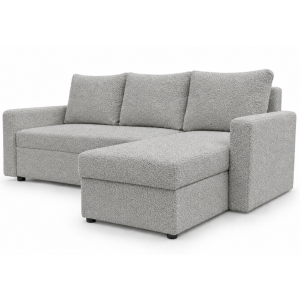 Narożnik rozkładany z funkcją spania Teddy Szary boucle bonell uniwersalny 1084460 Narożnik rozkładany z funkcją spania Teddy Szary boucle bonell uniwersalny 1084460