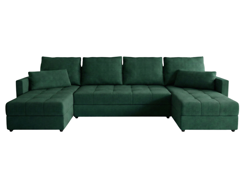 Narożnik Rozkładany Zielony 287x140 + Siedzisko Pianka T30 + Bonell LUCIA 873716