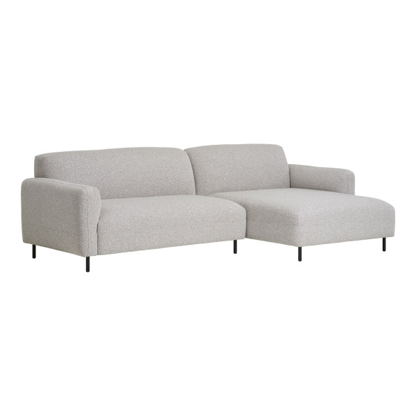 NAROŻNIK Salvador prawy TKANINA BOUCLE beżowy skandynawski 659521