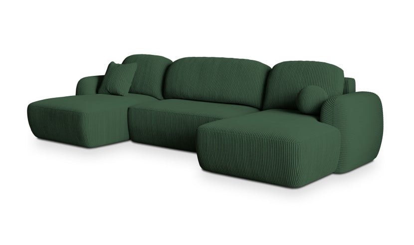 Narożnik SAVONA P z funkcją spania Zielony 649290