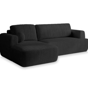 NAROŻNIK SENTI P L-S z funkcją spania Czarny 650084 NAROŻNIK SENTI P L-S z funkcją spania Czarny 650084