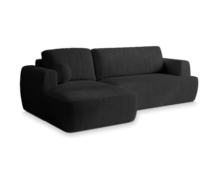NAROŻNIK SENTI P L-S z funkcją spania Czarny 650084