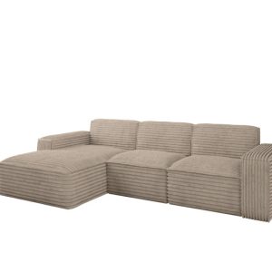 Narożnik Siena L – sofa w kształcie litery L, tkanina Velo Beżowy Lewy 748628
