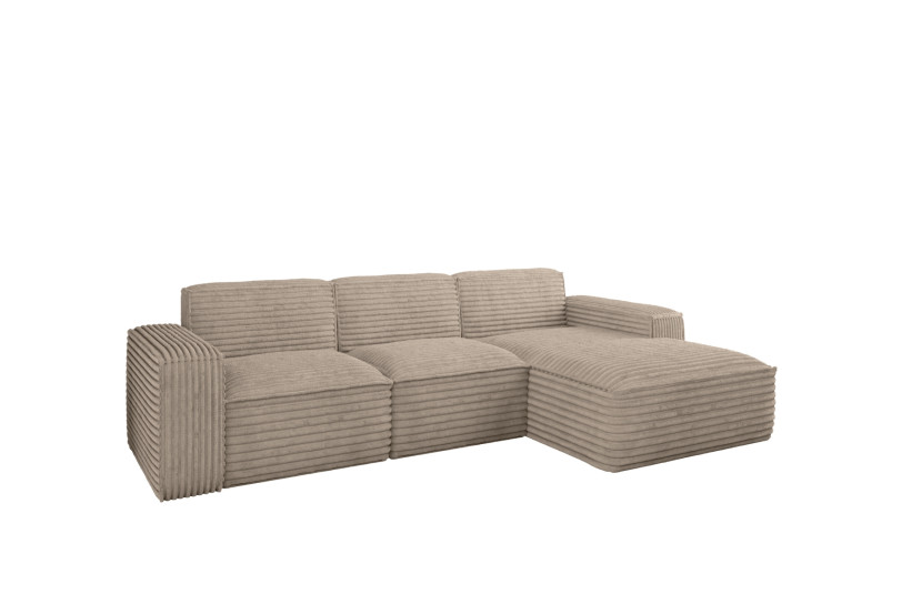 Narożnik Siena L - sofa w kształcie litery L, tkanina Velo Beżowy Prawy 748621