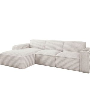 Narożnik Siena L – sofa w kształcie litery L, tkanina Velo Ecru Lewy 748642