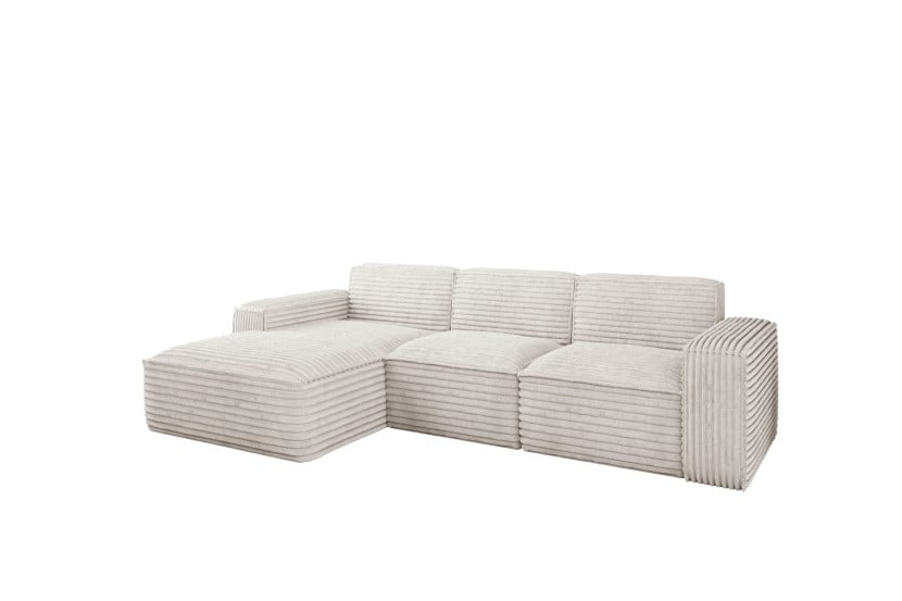 Narożnik Siena L - sofa w kształcie litery L, tkanina Velo Ecru Lewy 748642