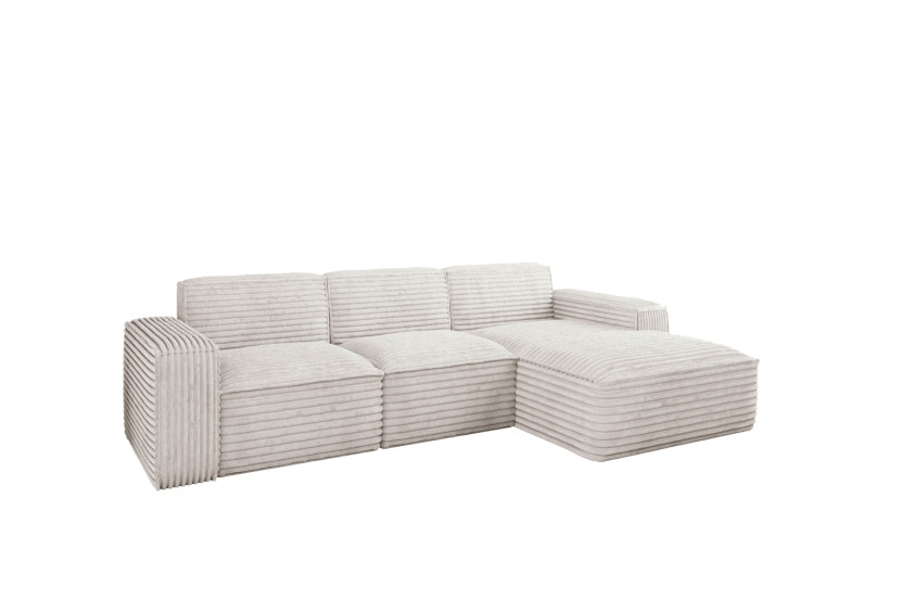 Narożnik Siena L - sofa w kształcie litery L, tkanina Velo Ecru Prawy 715328