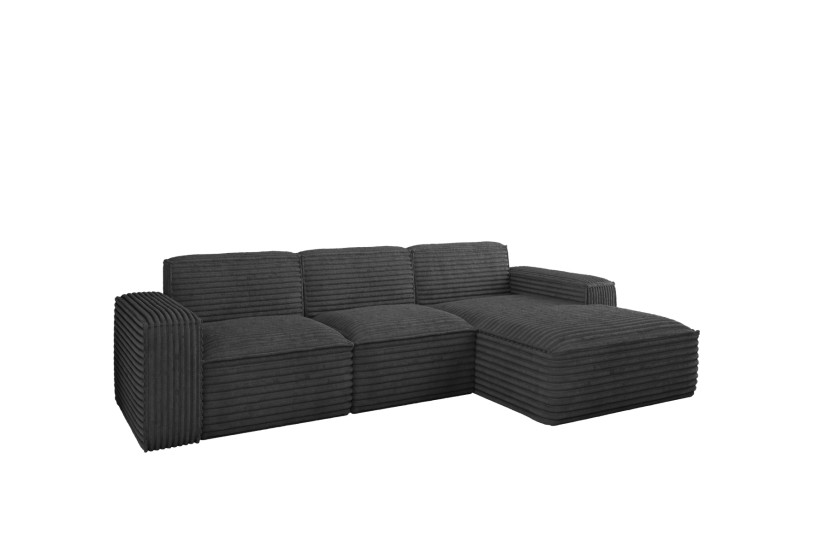 Narożnik Siena L - sofa w kształcie litery L, tkanina Velo Grafitowy Prawy 715407