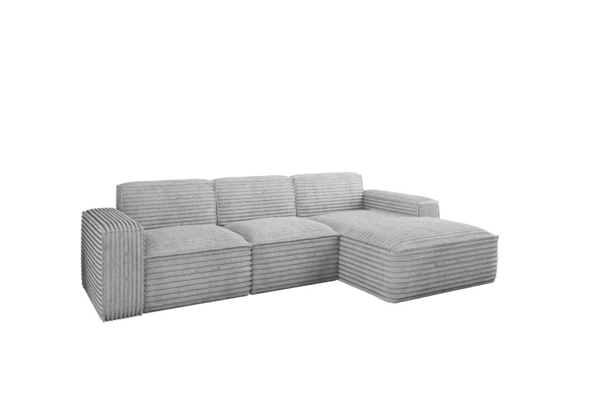 Narożnik Siena L - sofa w kształcie litery L, tkanina Velo Jasnoszary Prawy 715425
