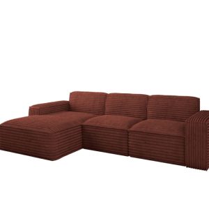 Narożnik Siena L – sofa w kształcie litery L, tkanina Velo Miedziany Lewy 748646