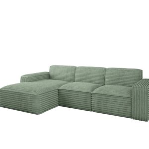 Narożnik Siena L – sofa w kształcie litery L, tkanina Velo Oliwkowy Lewy 748634