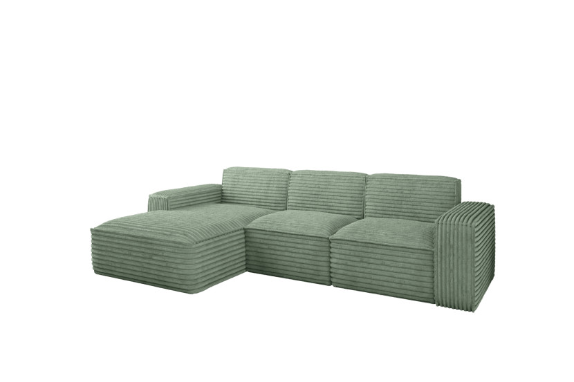 Narożnik Siena L - sofa w kształcie litery L, tkanina Velo Oliwkowy Lewy 748634