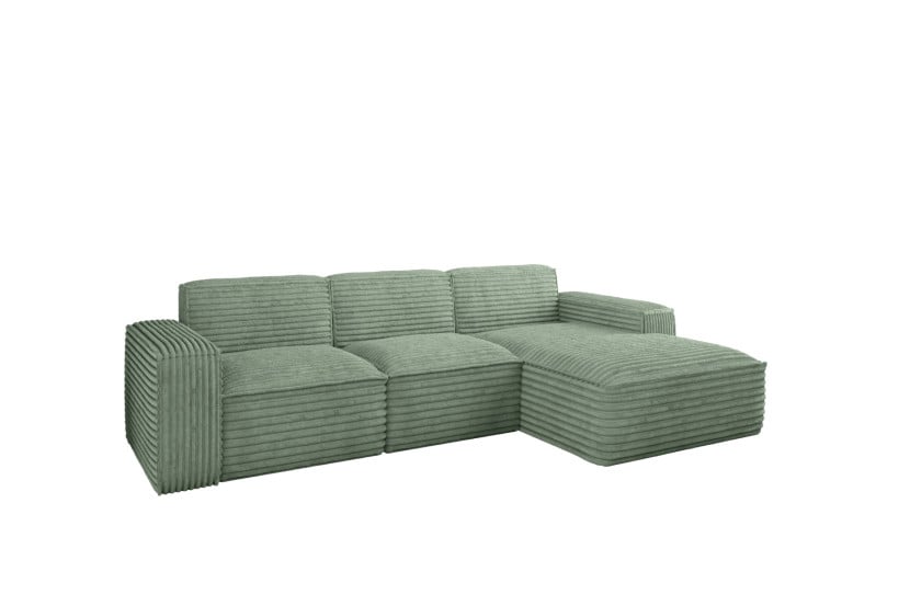 Narożnik Siena L - sofa w kształcie litery L, tkanina Velo Oliwkowy Prawy 715360