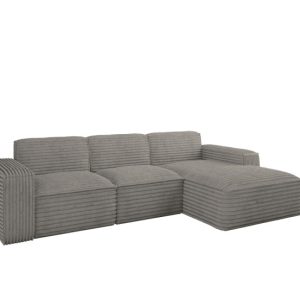 Narożnik Siena L – sofa w kształcie litery L, tkanina Velo Szary Prawy 748648 Narożnik Siena L – sofa w kształcie litery L, tkanina Velo Szary Prawy 748648