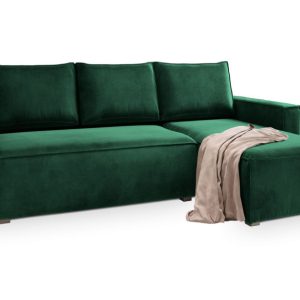 NAROŻNIK SILES z funkcją spania Zielony 254376 NAROŻNIK SILES z funkcją spania Zielony 254376