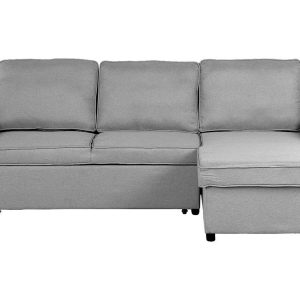 Narożnik sofa funkcja spania jasnoszara 62585 Narożnik sofa funkcja spania jasnoszara 62585