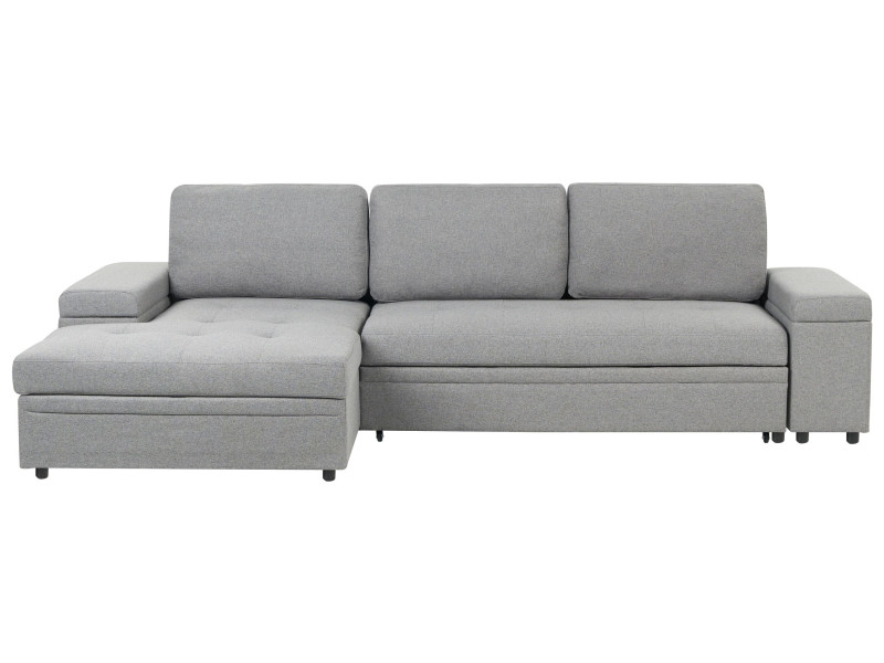 Narożnik sofa narożna funkcja spania szara 710928