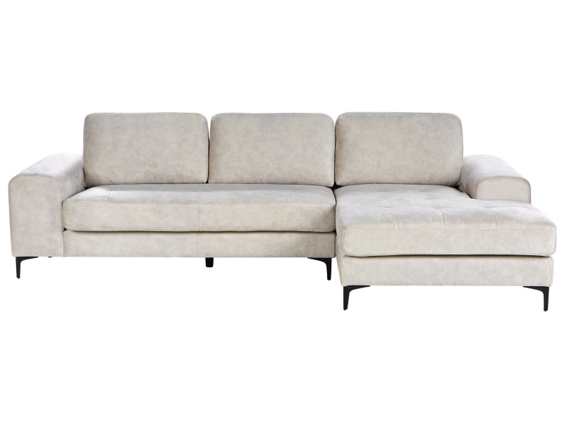 Narożnik sofa narożna pikowana jasnobeżowy 516233