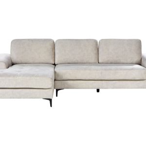 Narożnik sofa narożna pikowana jasnobeżowy 516232 Narożnik sofa narożna pikowana jasnobeżowy 516232