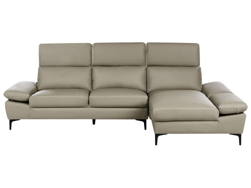Narożnik sofa narożna skóra szara 597810