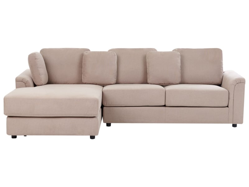 Narożnik sofa rogówka tapicerowana beżowoszara 390631