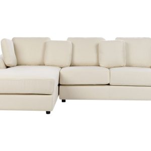 Narożnik sofa rogówka tapicerowana jasnobeżowy 390626 Narożnik sofa rogówka tapicerowana jasnobeżowy 390626