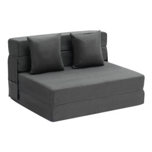 Narożnik sofa rozkładana 3w1 z poduszkami ciemnoszara do salonu sypialni 834629 Narożnik sofa rozkładana 3w1 z poduszkami ciemnoszara do salonu sypialni 834629