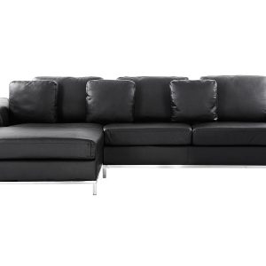 Narożnik sofa skórzana czarny 62591 Narożnik sofa skórzana czarny 62591