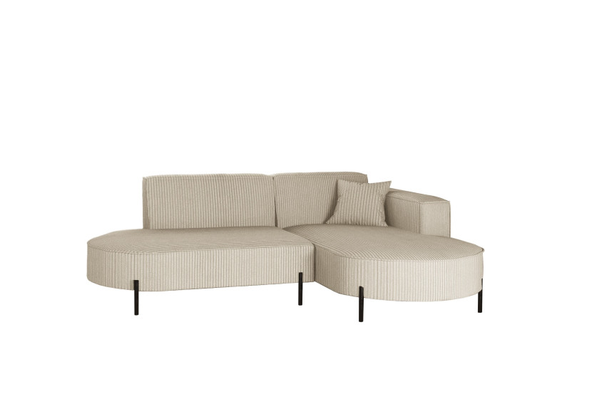 Narożnik, Sofa w kształcie L Modena Rein tkanina Poso Beżowy Prawy 648810