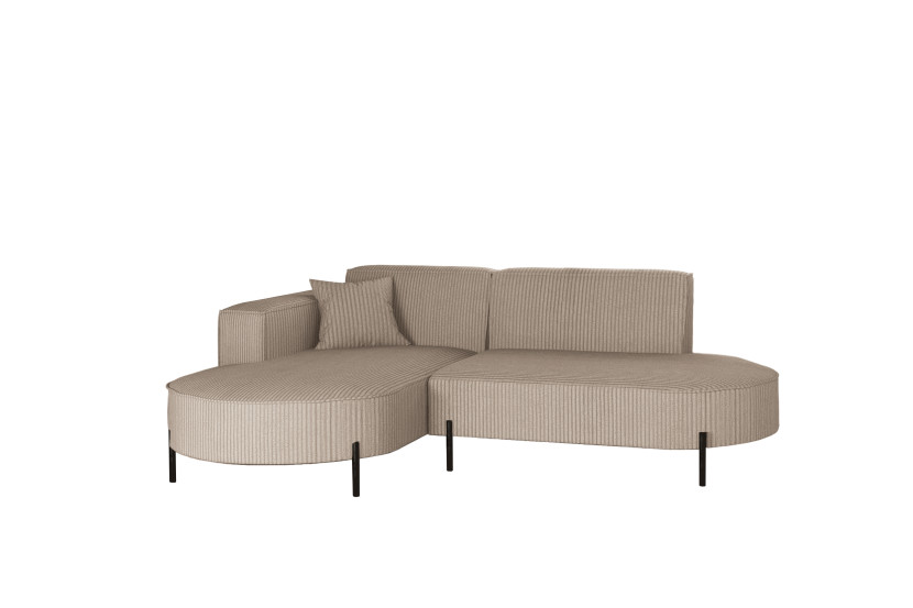 Narożnik, Sofa w kształcie L Modena Rein tkanina Poso Ciemnobeżowy Lewy 648972