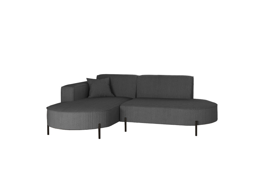 Narożnik, Sofa w kształcie L Modena Rein tkanina Poso Grafitowy Lewy 648880