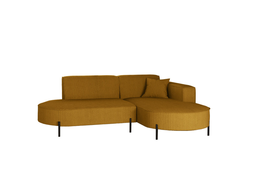 Narożnik, Sofa w kształcie L Modena Rein tkanina Poso Musztardowy Prawy 649052