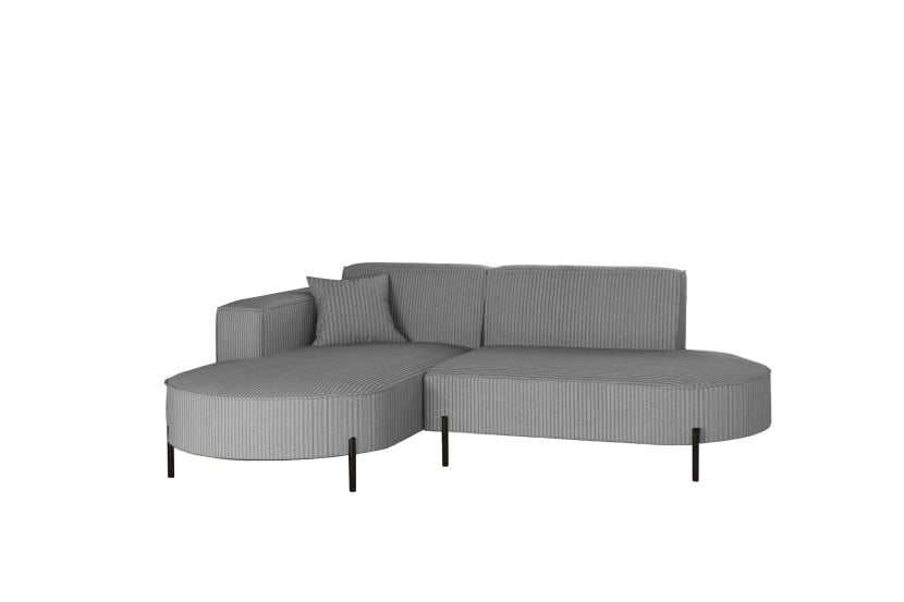 Narożnik, Sofa w kształcie L Modena Rein tkanina Poso Srebrny Lewy 649037